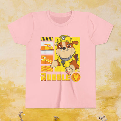 Rubble - Paw Patrol T-shirt - Animation TV Series Youth Short Sleeve Tee