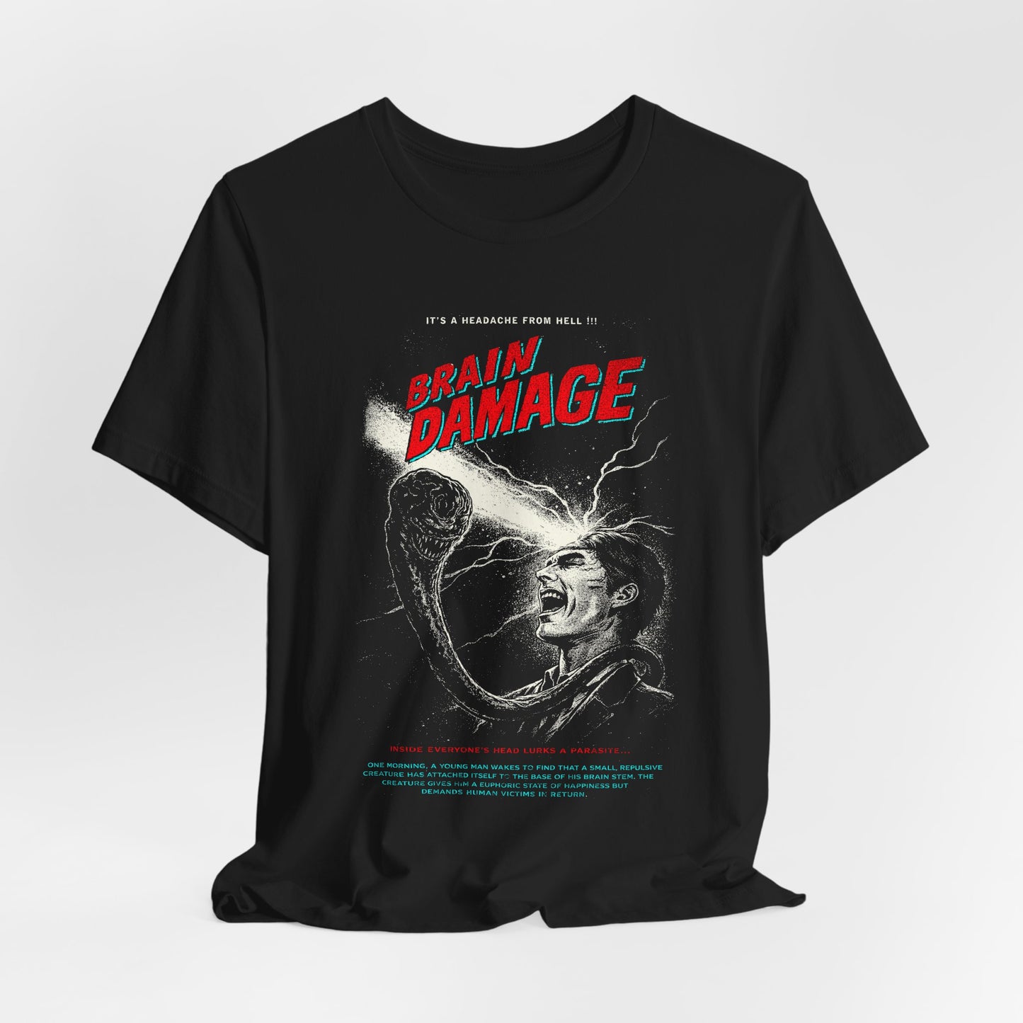 Brain Damage Horror Movie T-Shirt | Unisex Graphic Short Sleeve Tee