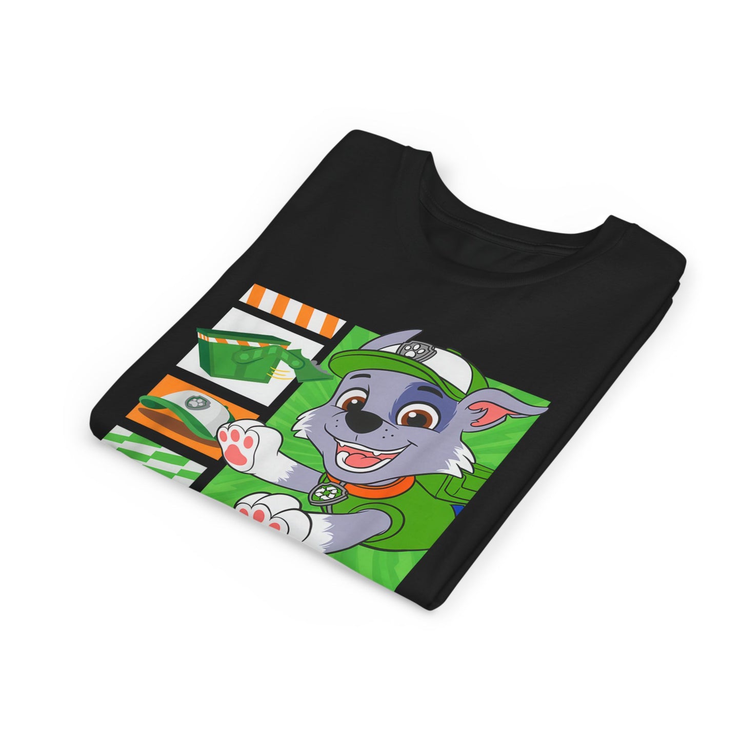 Rocky - Paw Patrol T-shirt - Animation TV Series Youth Short Sleeve Tee