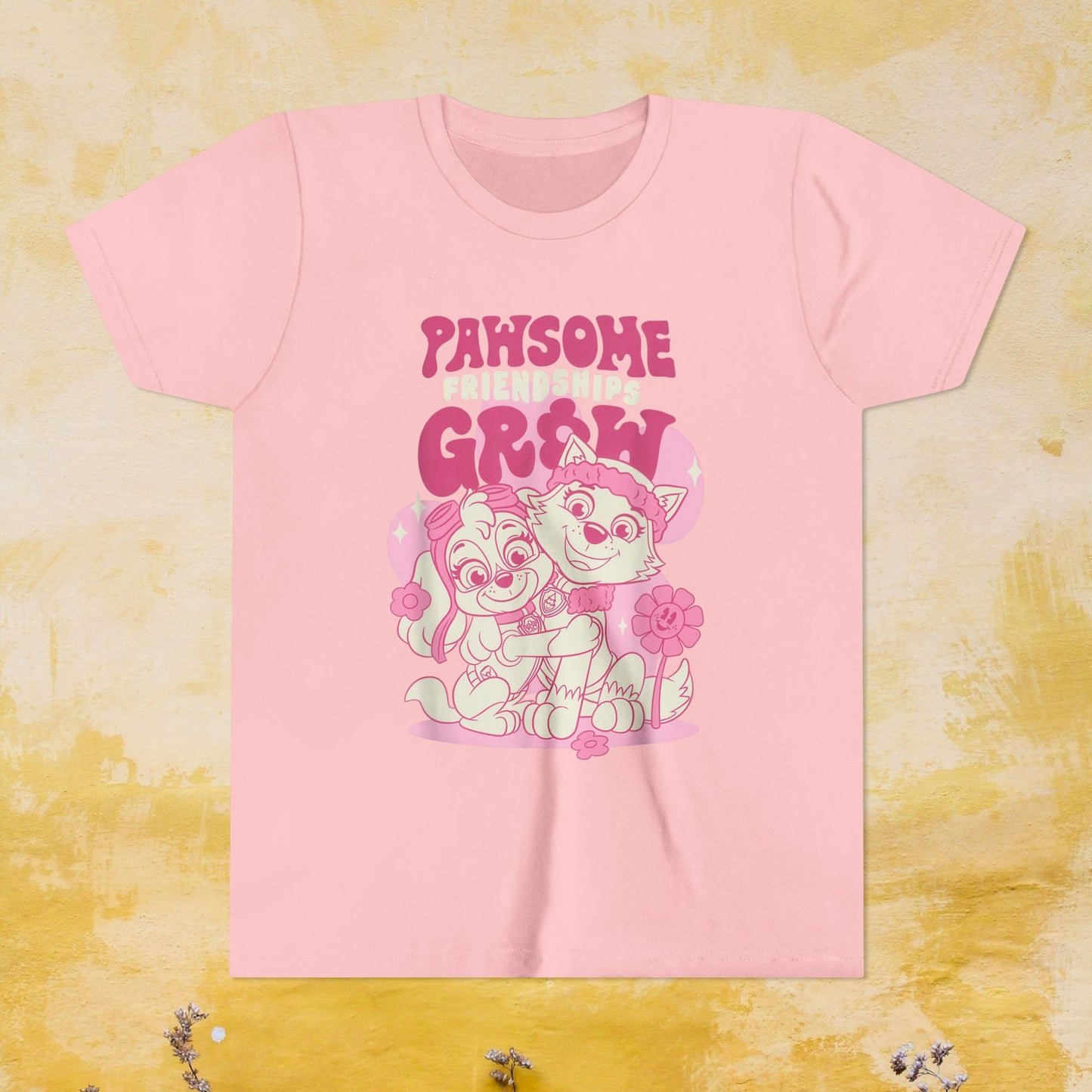 Pawsome Friendships Grow - Paw Patrol T-shirt - Animation TV Series Youth Short Sleeve Tee