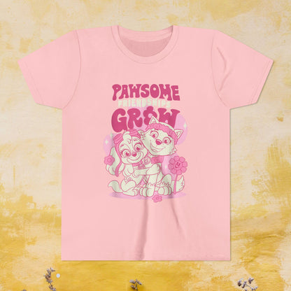 Pawsome Friendships Grow - Paw Patrol T-shirt - Animation TV Series Youth Short Sleeve Tee