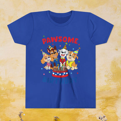 Pawsome Birthday - Paw Patrol T-shirt - Animation TV Series Youth Short Sleeve Tee