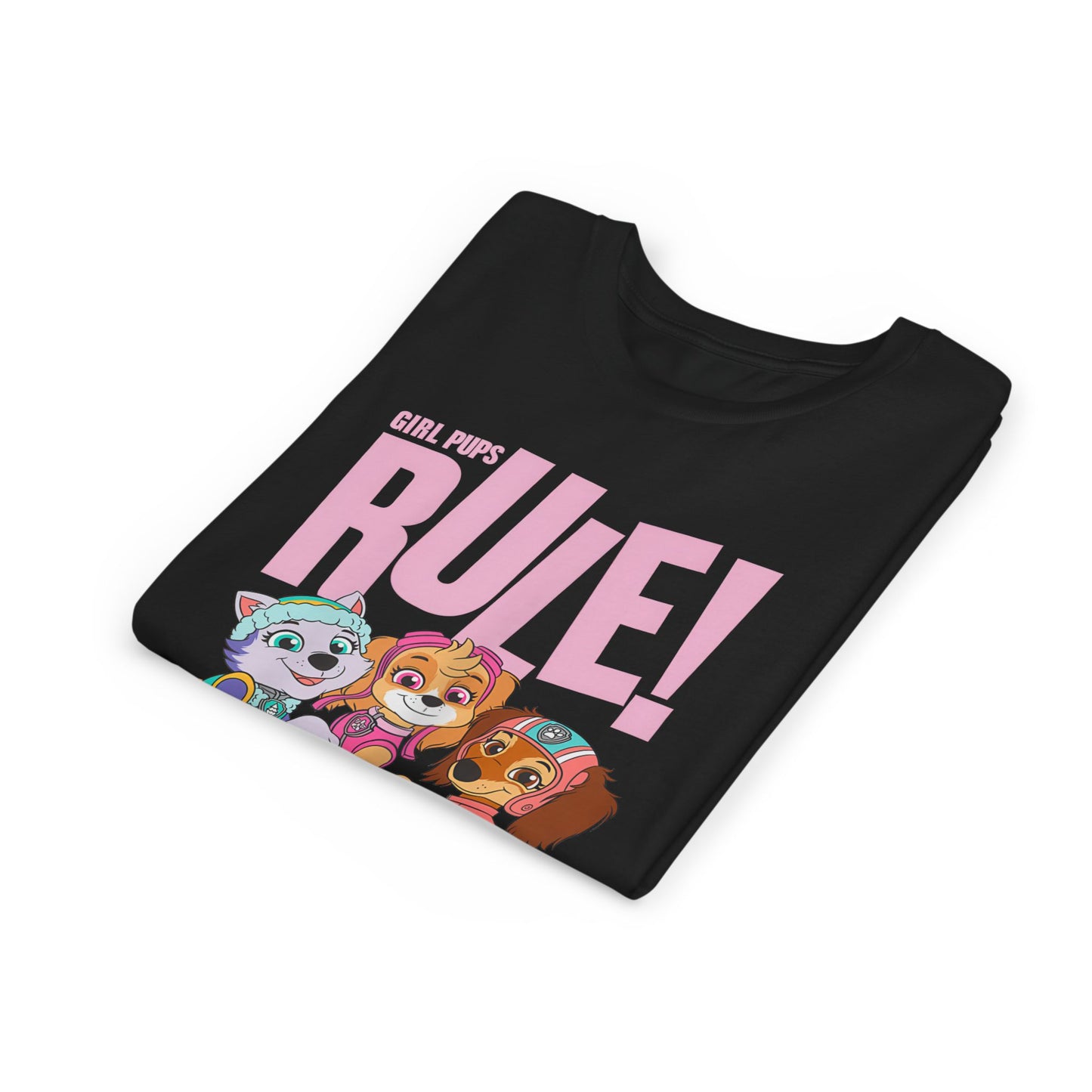Girl Pups Rule - Paw Patrol T-shirt - Animation TV Series Youth Short Sleeve Tee