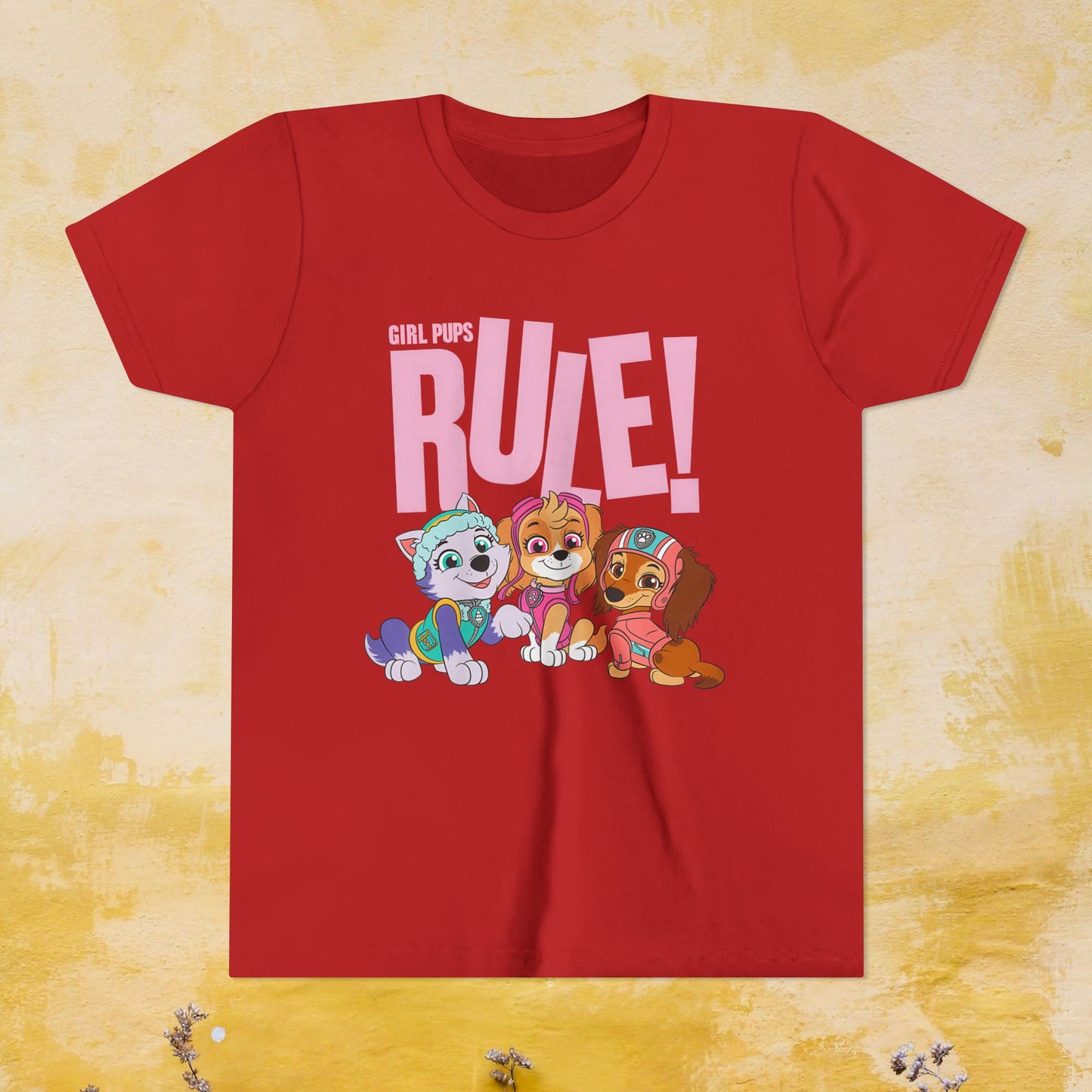 Girl Pups Rule - Paw Patrol T-shirt - Animation TV Series Youth Short Sleeve Tee
