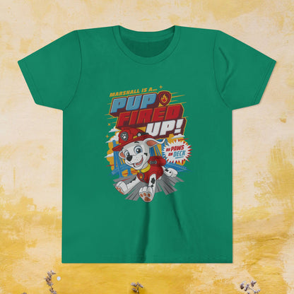 Marshall is a Pup Fired Up - Paw Patrol T-shirt - Animation TV Series Youth Short Sleeve Tee