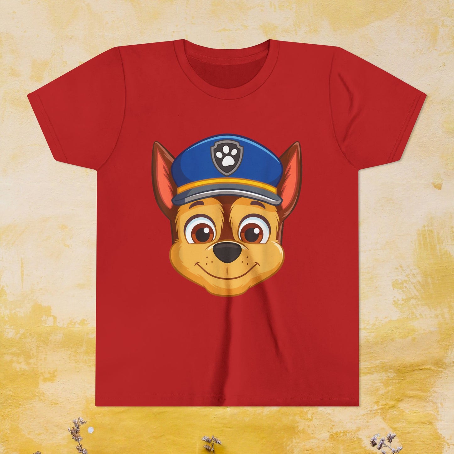 Chase - Paw Patrol T-shirt - Animation TV Series Youth Short Sleeve Tee