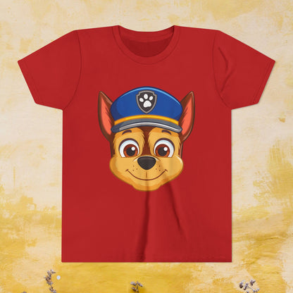 Chase - Paw Patrol T-shirt - Animation TV Series Youth Short Sleeve Tee