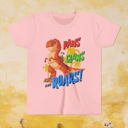 Paws, Claws, and Roars! - Paw Patrol: The Dino Movie T-shirt - Animation TV Series Youth Short Sleeve Tee