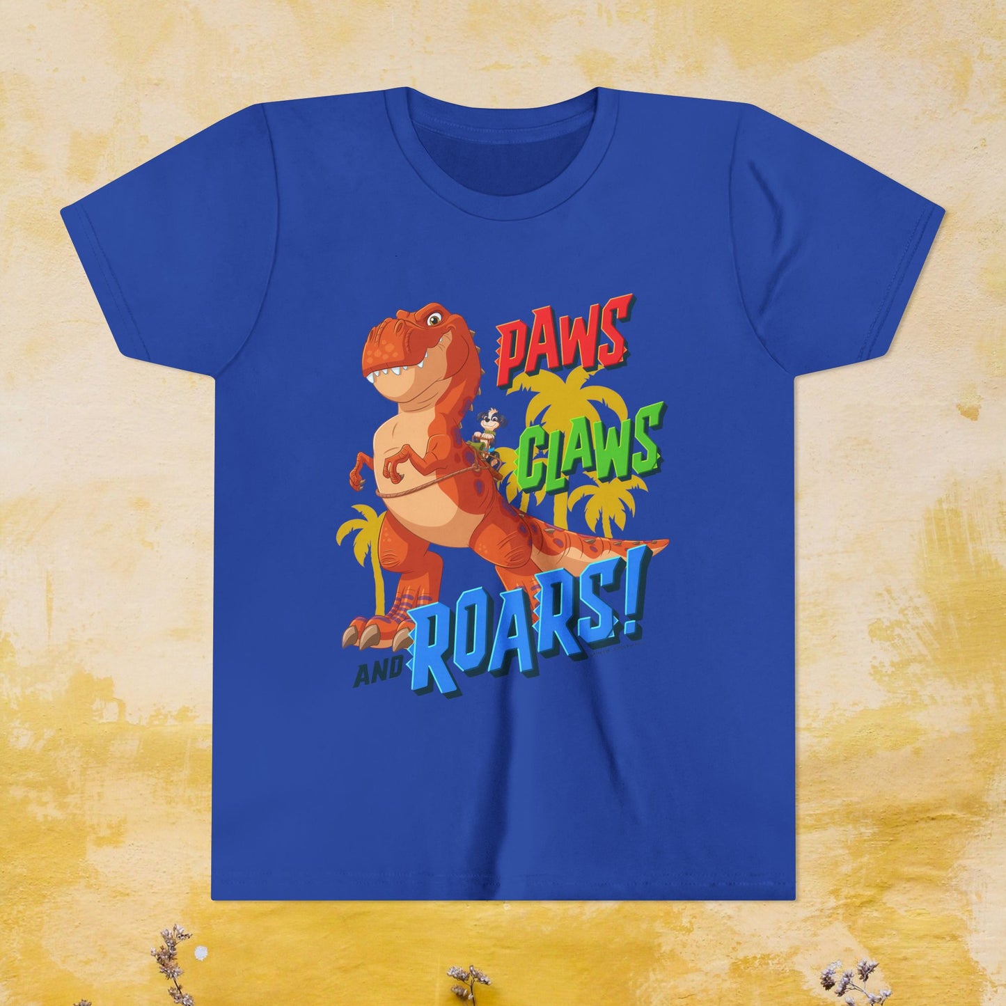 Paws, Claws, and Roars! - Paw Patrol: The Dino Movie T-shirt - Animation TV Series Youth Short Sleeve Tee