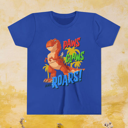 Paws, Claws, and Roars! - Paw Patrol: The Dino Movie T-shirt - Animation TV Series Youth Short Sleeve Tee
