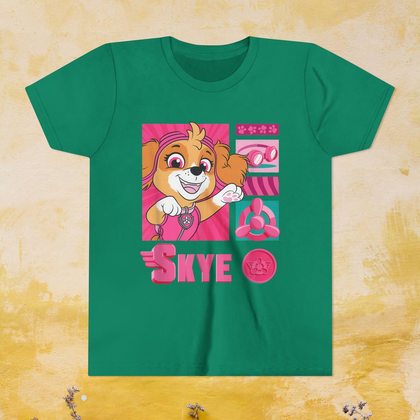Skye - Paw Patrol T-shirt - Animation TV Series Youth Short Sleeve Tee