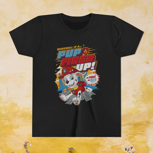 Marshall is a Pup Fired Up - Paw Patrol T-shirt - Animation TV Series Youth Short Sleeve Tee