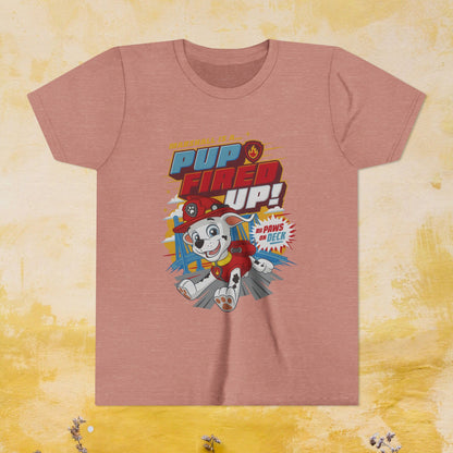 Marshall is a Pup Fired Up - Paw Patrol T-shirt - Animation TV Series Youth Short Sleeve Tee