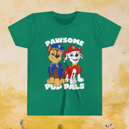 Pawsome Pup Pals - Paw Patrol T-shirt - Animation TV Series Youth Short Sleeve Tee