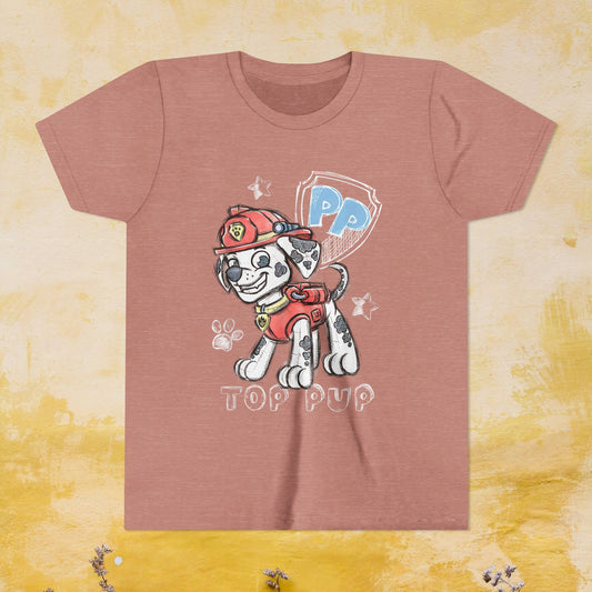 Top Pup - Paw Patrol T-shirt - Animation TV Series Youth Short Sleeve Tee