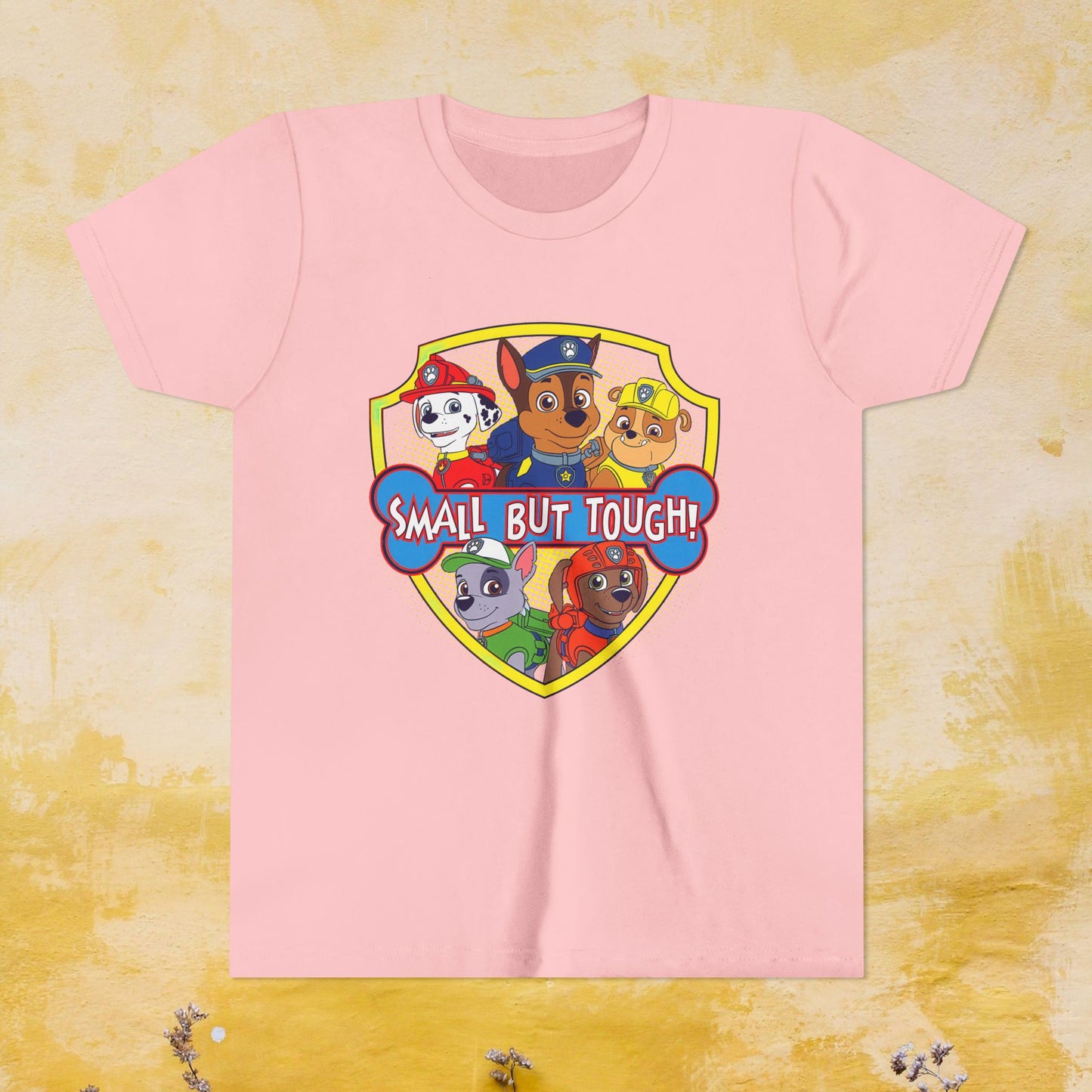 Small But Tough! - Paw Patrol T-shirt - Animation TV Series Youth Short Sleeve Tee