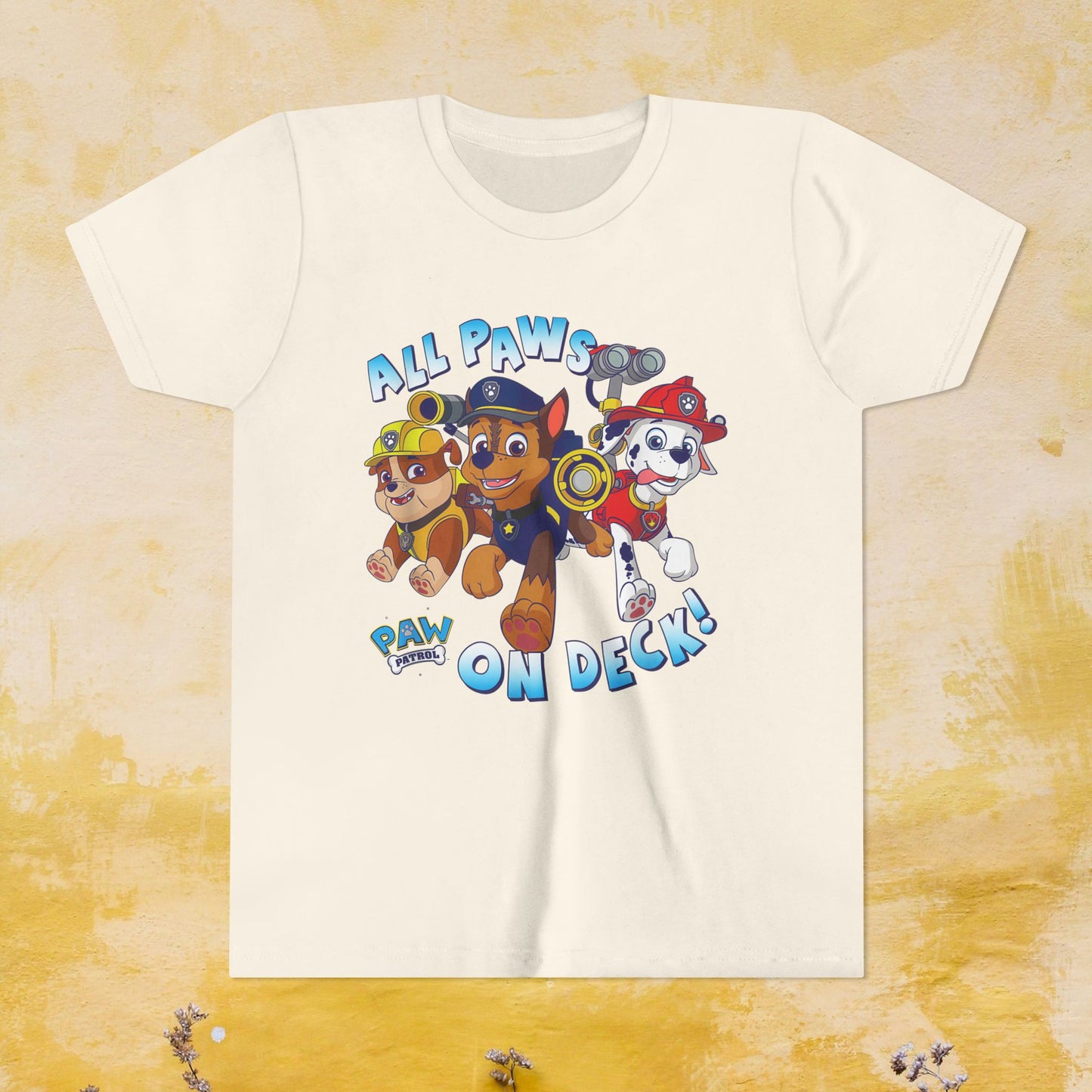 All Paws on Deck! - Paw Patrol T-shirt - Animation TV Series Youth Short Sleeve Tee