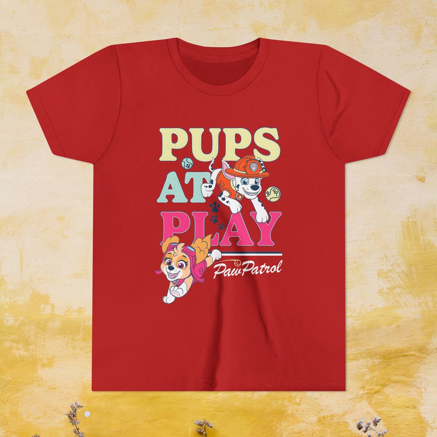 Pups at Play - Paw Patrol T-shirt - Animation TV Series Youth Short Sleeve Tee