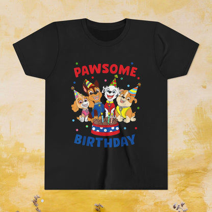 Pawsome Birthday - Paw Patrol T-shirt - Animation TV Series Youth Short Sleeve Tee