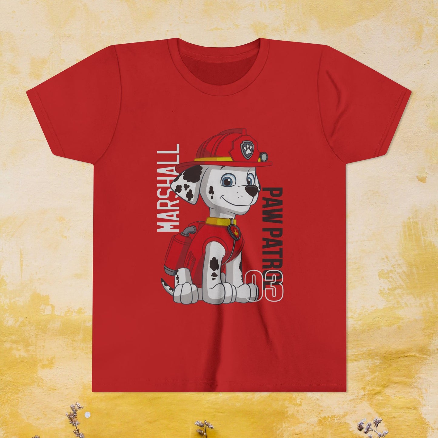 Marshall - Paw Patrol T-shirt - Animation TV Series Youth Short Sleeve Tee