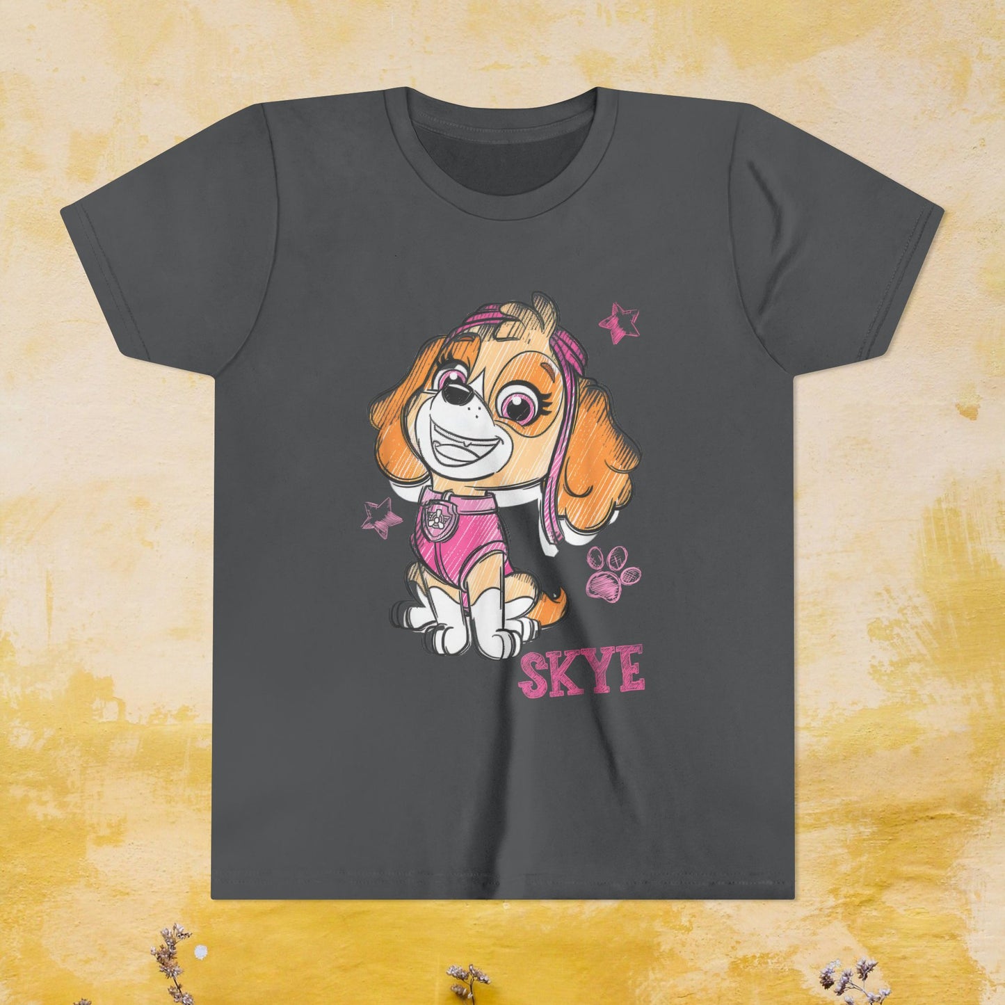 Skye - Paw Patrol T-shirt - Animation TV Series Youth Short Sleeve Tee