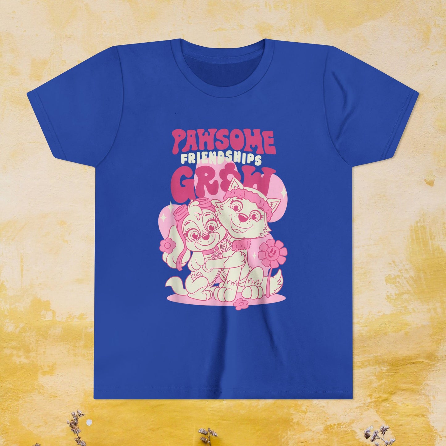 Pawsome Friendships Grow - Paw Patrol T-shirt - Animation TV Series Youth Short Sleeve Tee