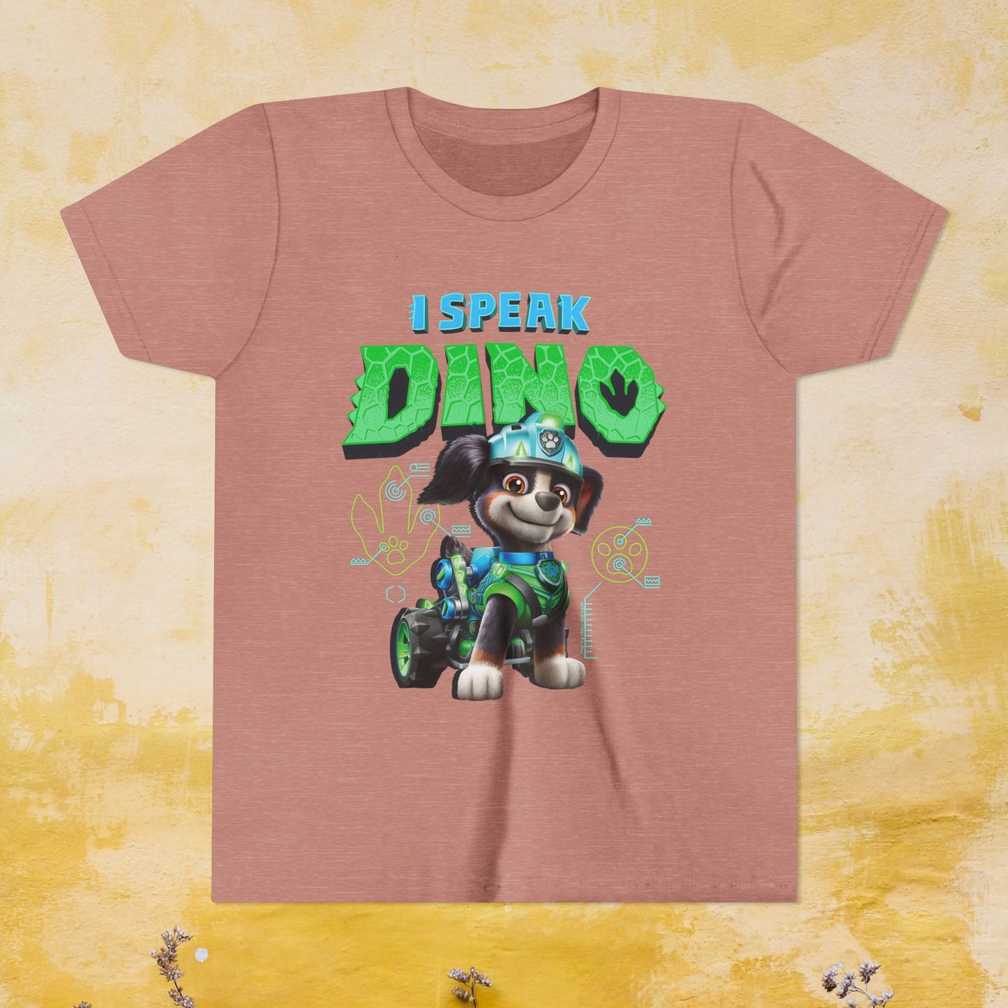 I Speak Dino - Paw Patrol: The Dino Movie T-shirt - Animation TV Series Youth Short Sleeve Tee