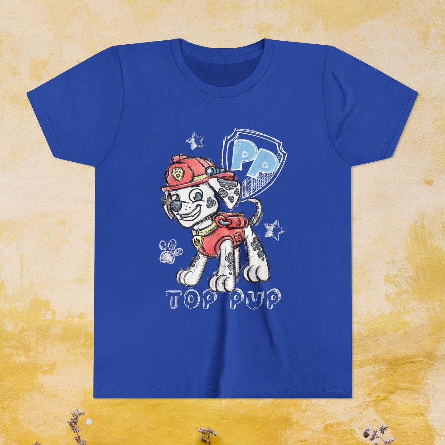 Top Pup - Paw Patrol T-shirt - Animation TV Series Youth Short Sleeve Tee