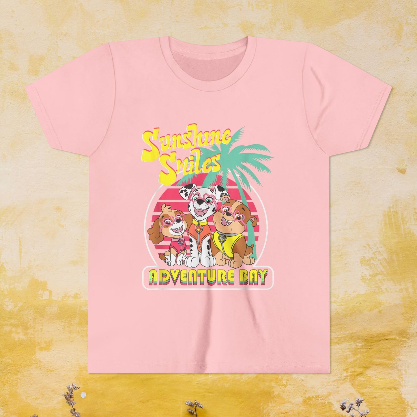 Sunshine Smiles Adventure Bay - Paw Patrol T-shirt - Animation TV Series Youth Short Sleeve Tee