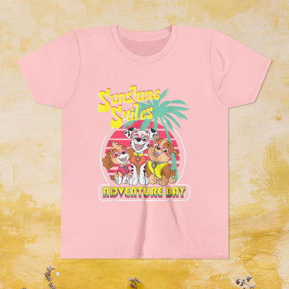 Sunshine Smiles Adventure Bay - Paw Patrol T-shirt - Animation TV Series Youth Short Sleeve Tee