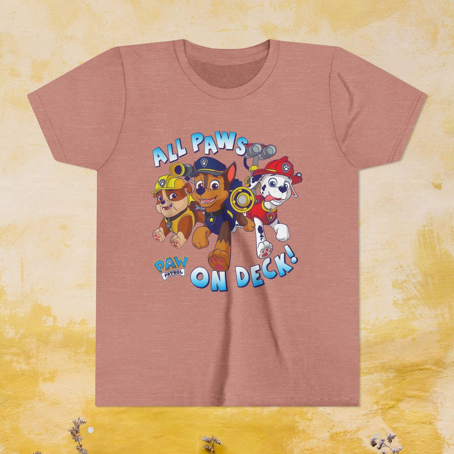 All Paws on Deck! - Paw Patrol T-shirt - Animation TV Series Youth Short Sleeve Tee