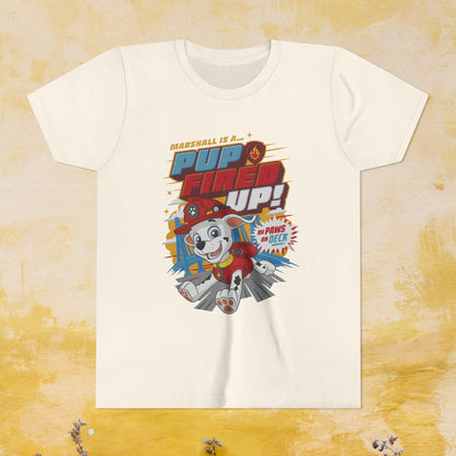 Marshall is a Pup Fired Up - Paw Patrol T-shirt - Animation TV Series Youth Short Sleeve Tee