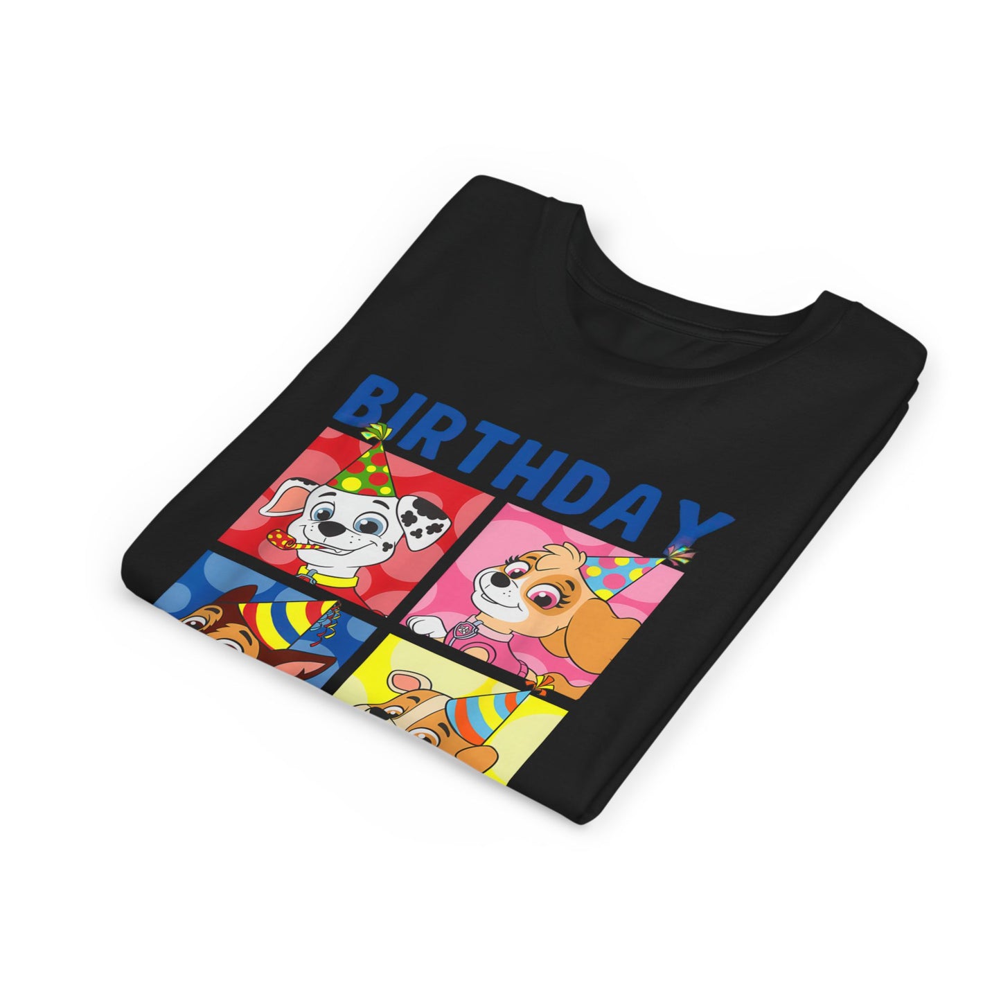 Birthday Crew - Paw Patrol T-shirt - Animation TV Series Youth Short Sleeve Tee