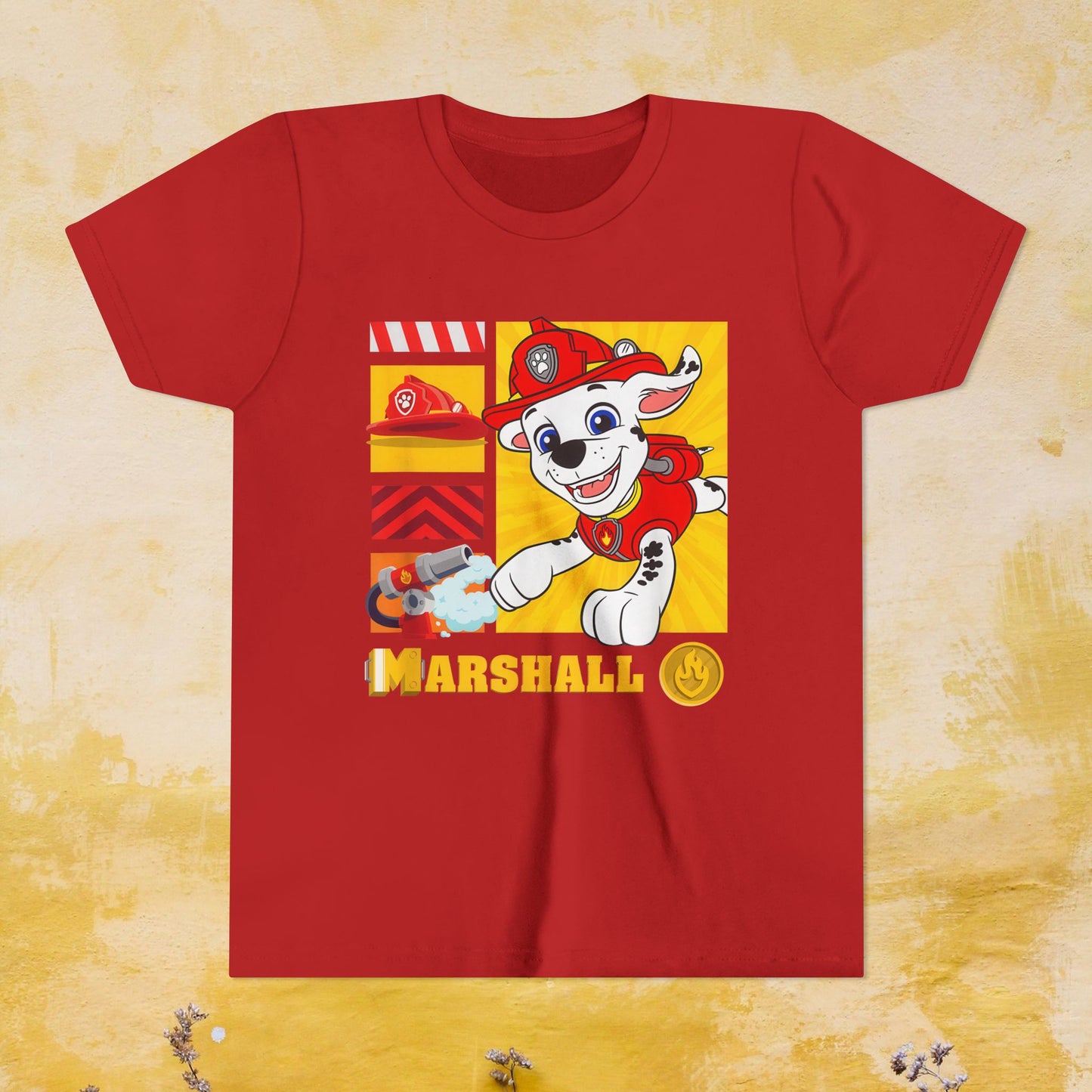 Marshall - Paw Patrol T-shirt - Animation TV Series Youth Short Sleeve Tee