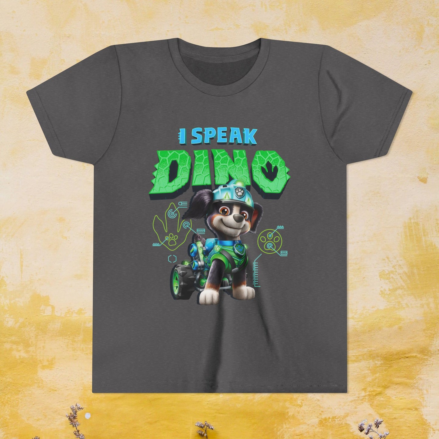 I Speak Dino - Paw Patrol: The Dino Movie T-shirt - Animation TV Series Youth Short Sleeve Tee