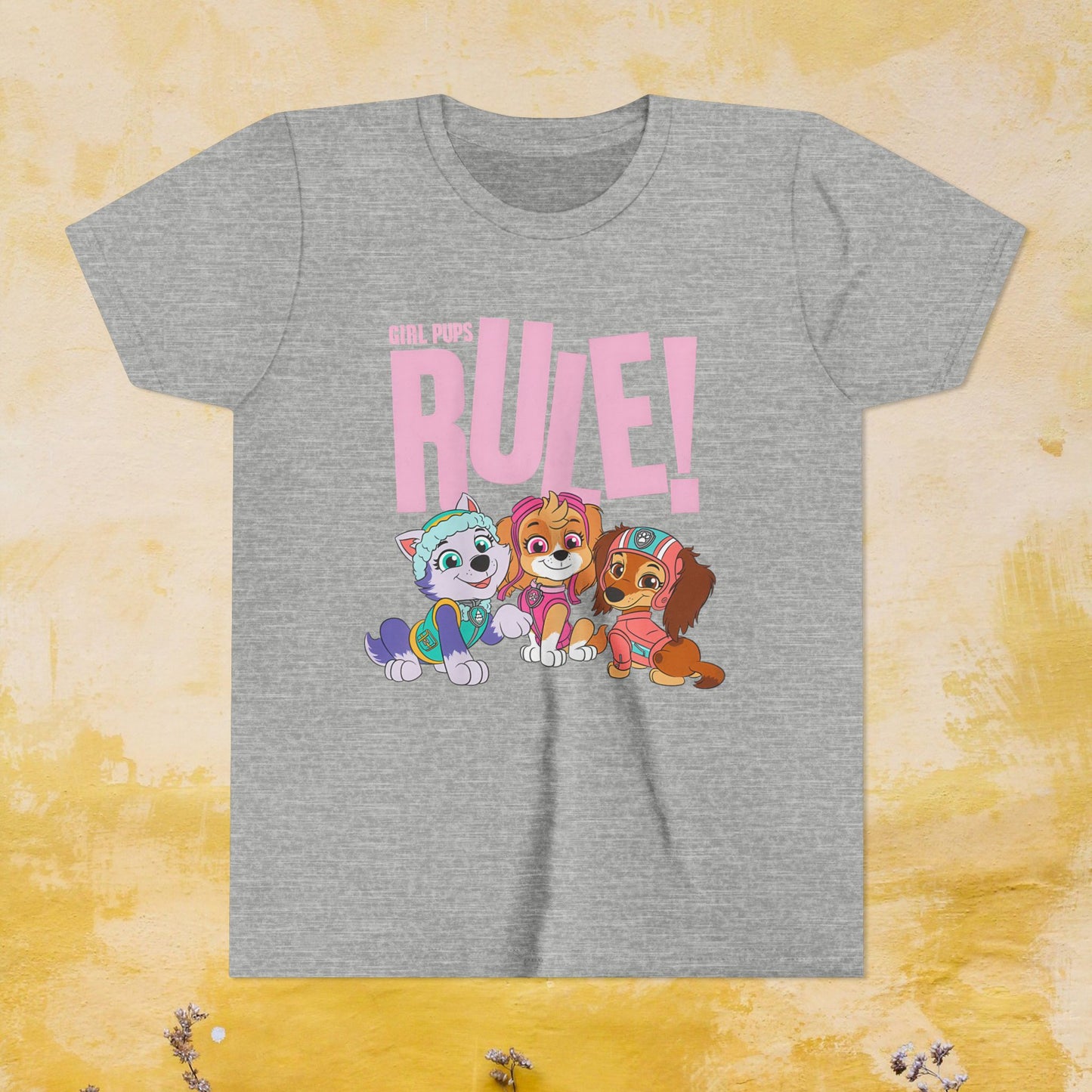 Girl Pups Rule - Paw Patrol T-shirt - Animation TV Series Youth Short Sleeve Tee