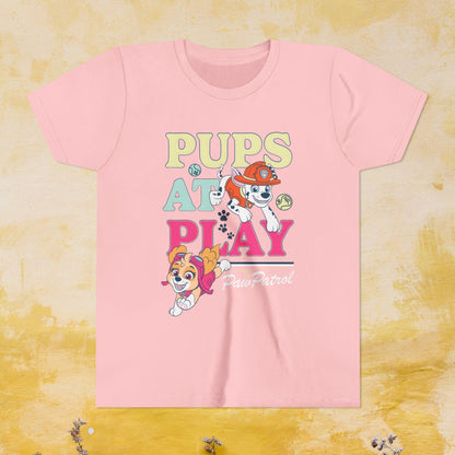 Pups at Play - Paw Patrol T-shirt - Animation TV Series Youth Short Sleeve Tee