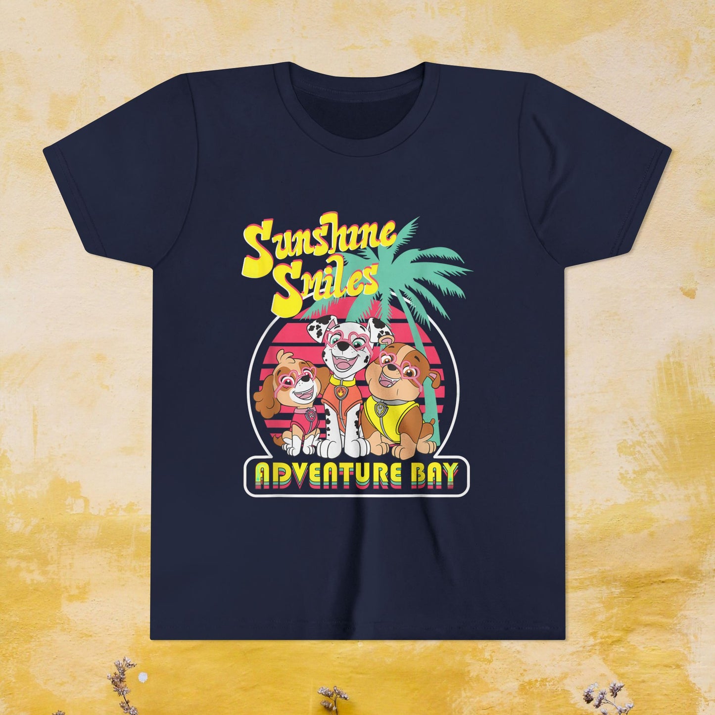 Sunshine Smiles Adventure Bay - Paw Patrol T-shirt - Animation TV Series Youth Short Sleeve Tee