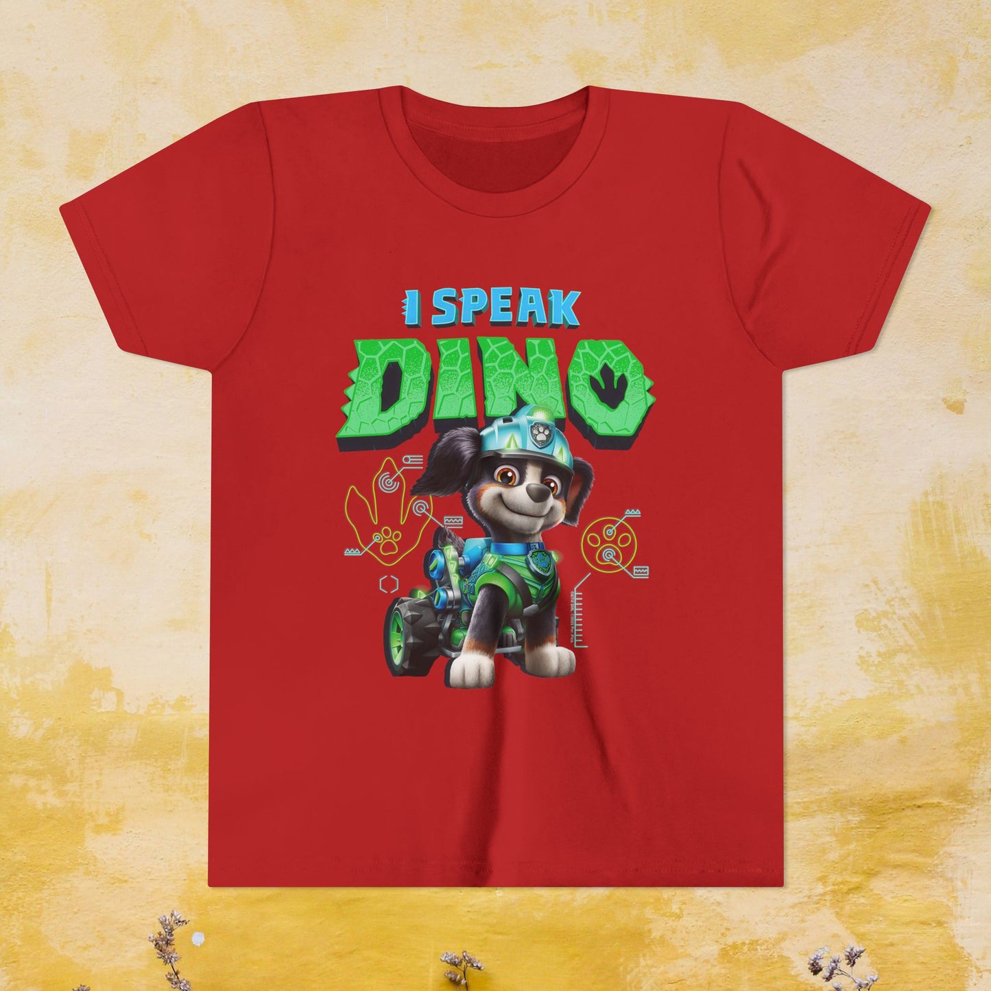 I Speak Dino - Paw Patrol: The Dino Movie T-shirt - Animation TV Series Youth Short Sleeve Tee