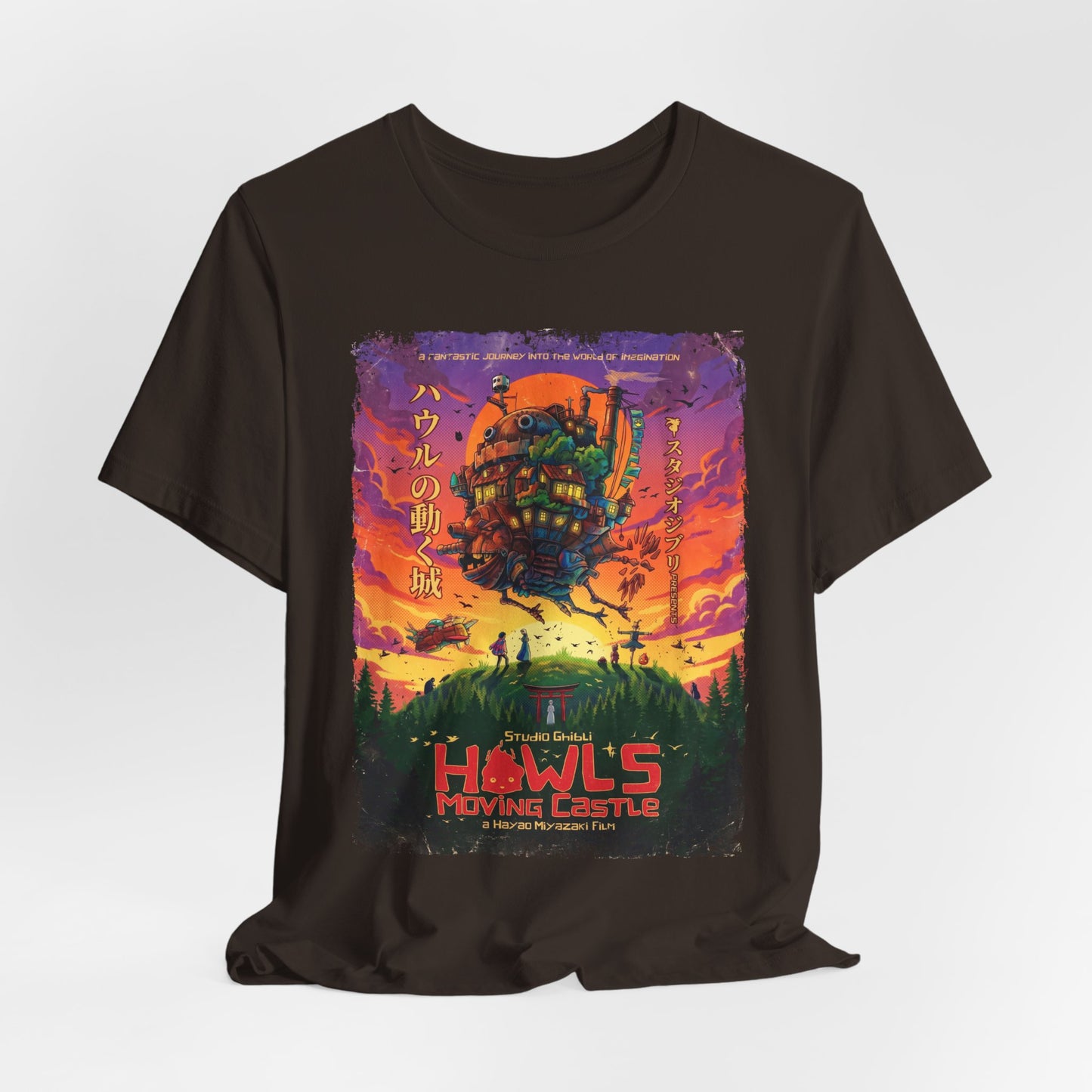 Ghibli's Howls Moving Castle Anime Movie T-Shirt | Unisex Graphic Short Sleeve Tee