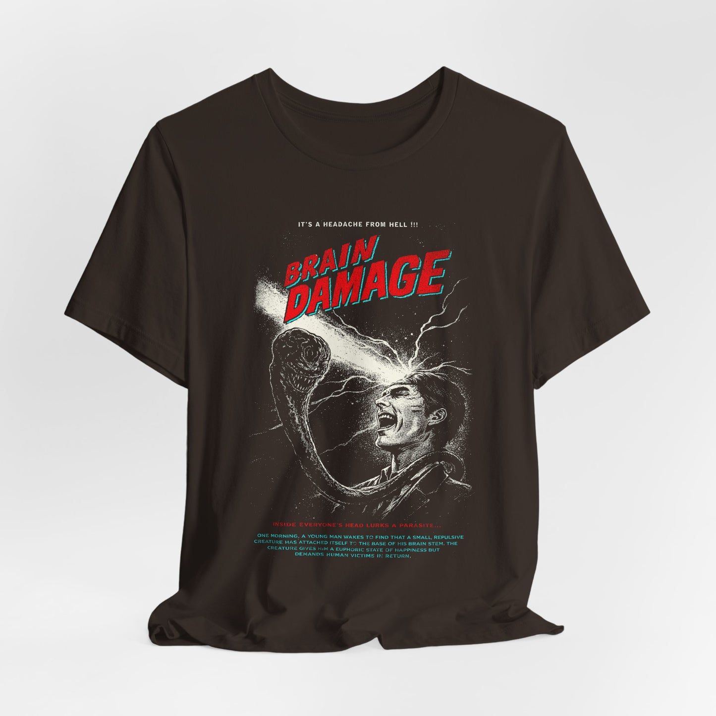 Brain Damage Horror Movie T-Shirt | Unisex Graphic Short Sleeve Tee