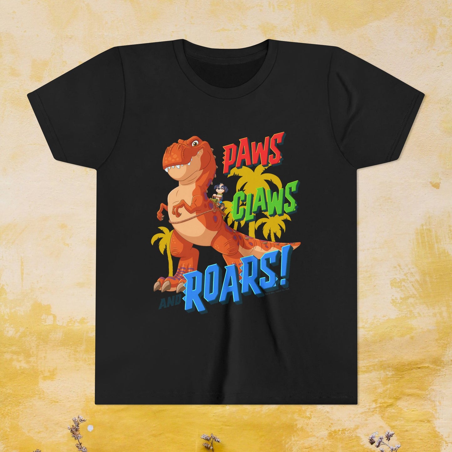 Paws, Claws, and Roars! - Paw Patrol: The Dino Movie T-shirt - Animation TV Series Youth Short Sleeve Tee