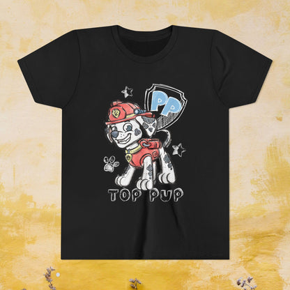 Top Pup - Paw Patrol T-shirt - Animation TV Series Youth Short Sleeve Tee