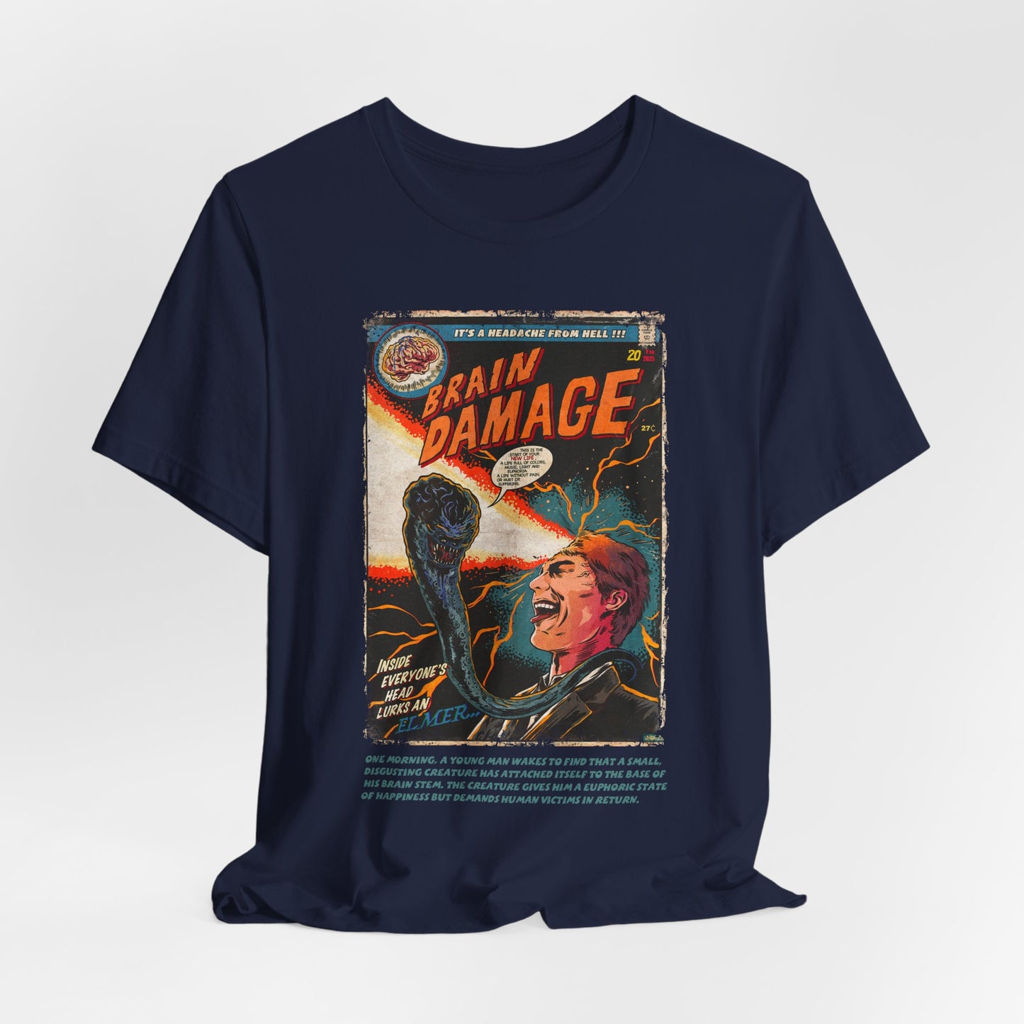 Brain Damage Horror Movie | Unisex Graphic Short Sleeve Tee