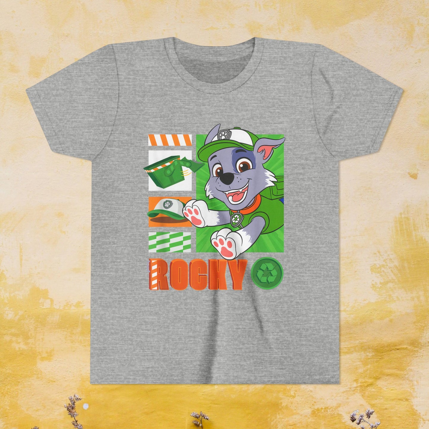 Rocky - Paw Patrol T-shirt - Animation TV Series Youth Short Sleeve Tee