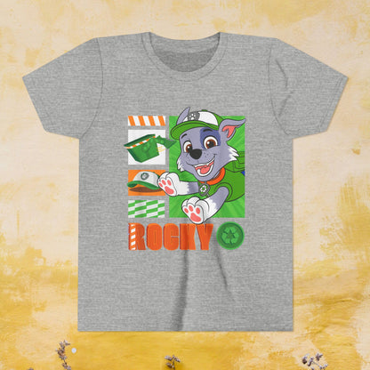 Rocky - Paw Patrol T-shirt - Animation TV Series Youth Short Sleeve Tee