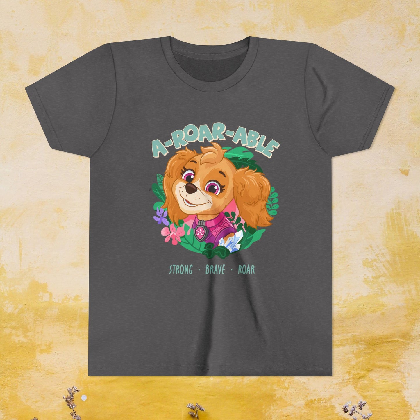 A-Roar-able - Paw Patrol: The Dino Movie T-shirt - Animation TV Series Youth Short Sleeve Tee
