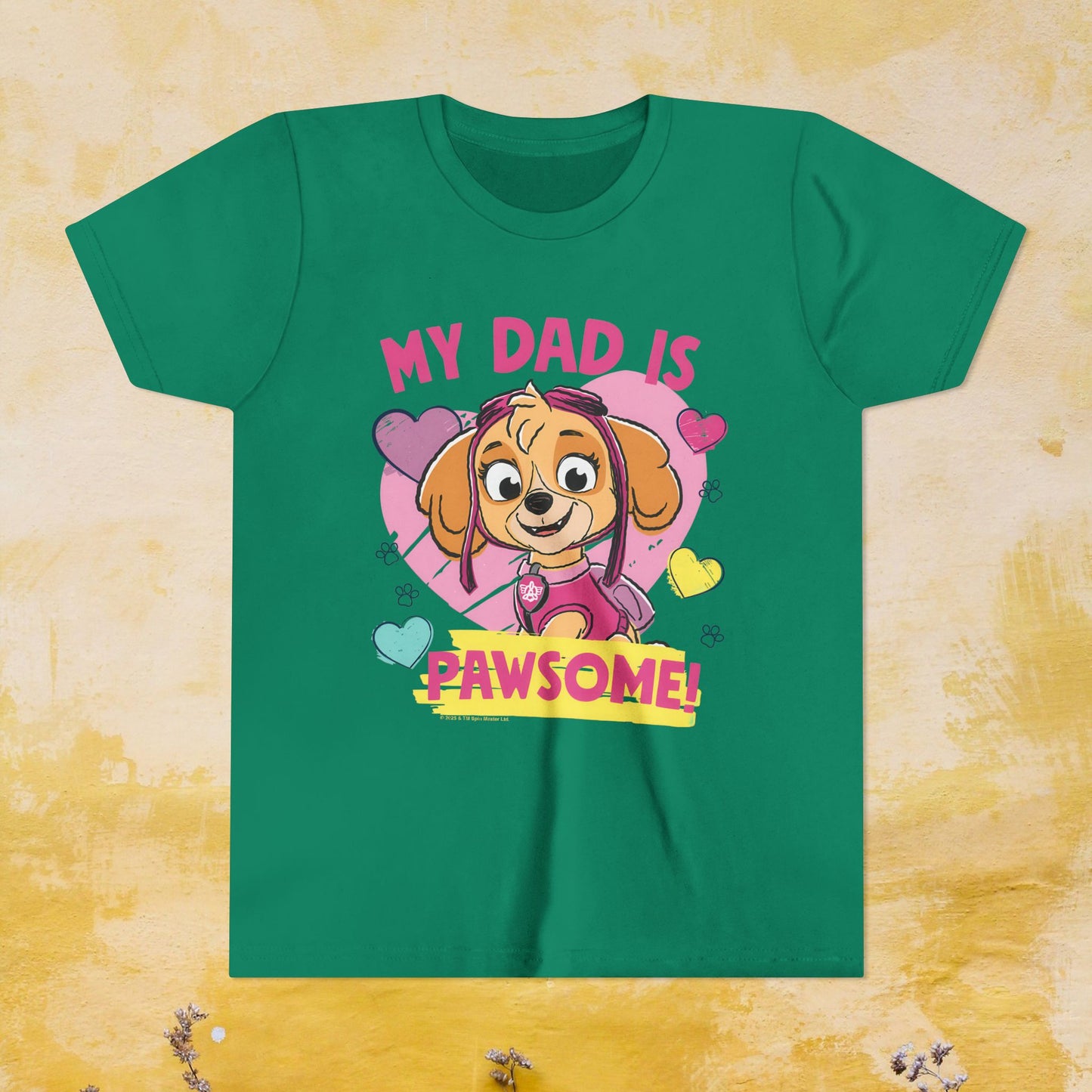 My Dad is Pawsome - Paw Patrol Father's Day T-shirt - Animation TV Series Youth Short Sleeve Tee