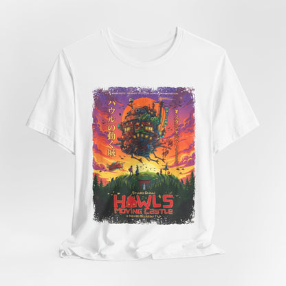 Ghibli's Howls Moving Castle Anime Movie T-Shirt | Unisex Graphic Short Sleeve Tee