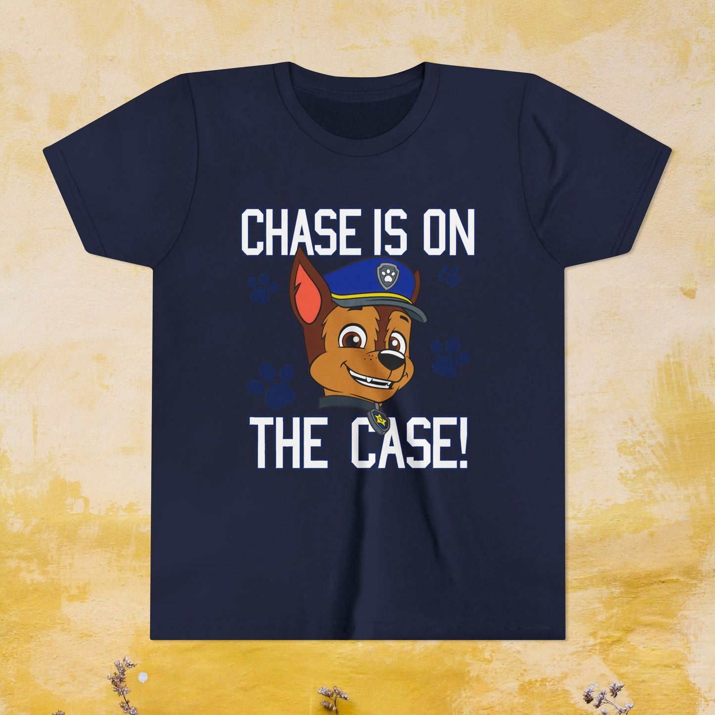 Chase is on The Case! - Paw Patrol T-shirt - Animation TV Series Youth Short Sleeve Tee